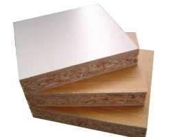 Detalle de tablero aglomerado para muebles